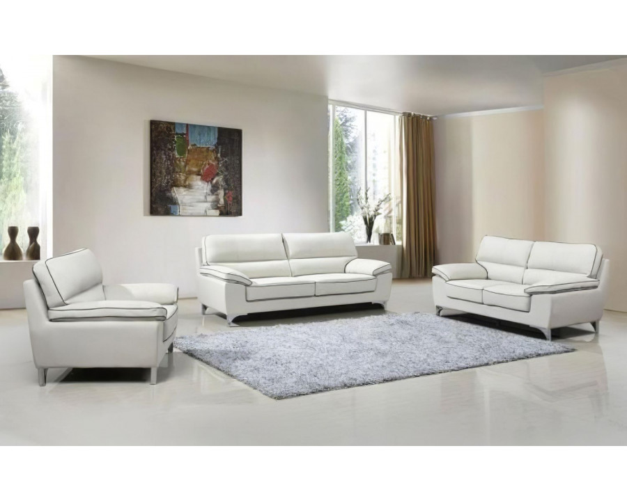 Jubilee Olidano Sofa Set - Light Gray, Leather