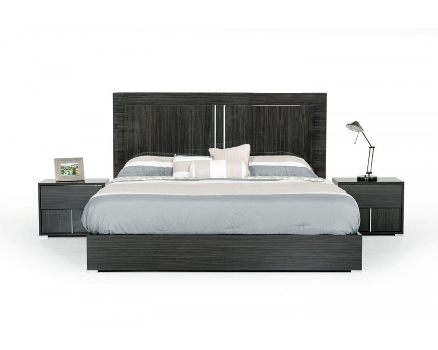 Jubilee Axman Modern King Size Bed - Gray