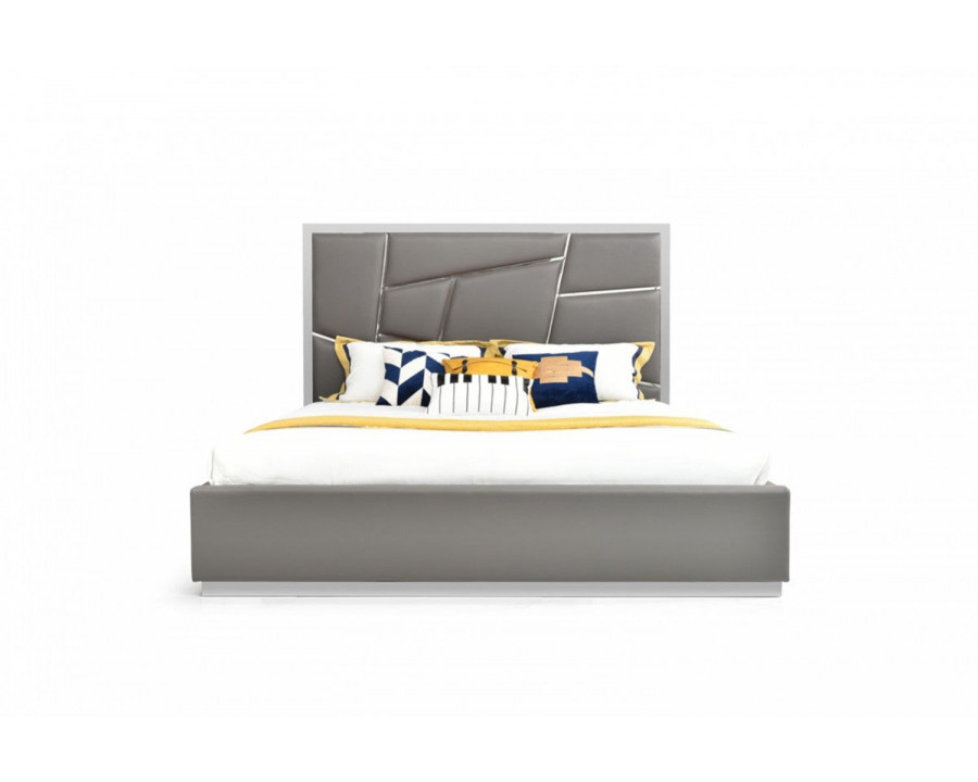 Jubilee Ceremy Modern King Size Bed - Gray