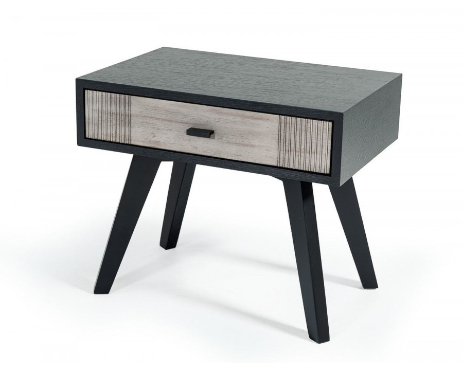 Jubilee - Patroel Contemporary Nightstand in Gray/Black