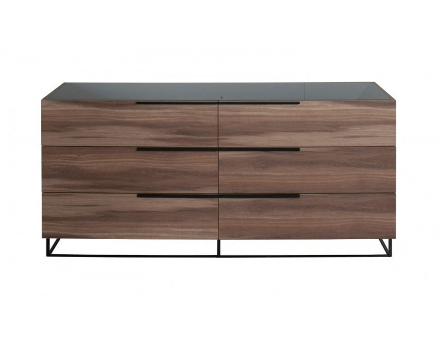 Jubilee - Marilin Modern Dresser and Mirror in Walnut