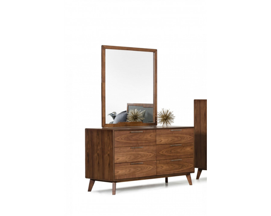 Jubilee - Sohu Modern Dresser and Mirror in Gray/Walnut