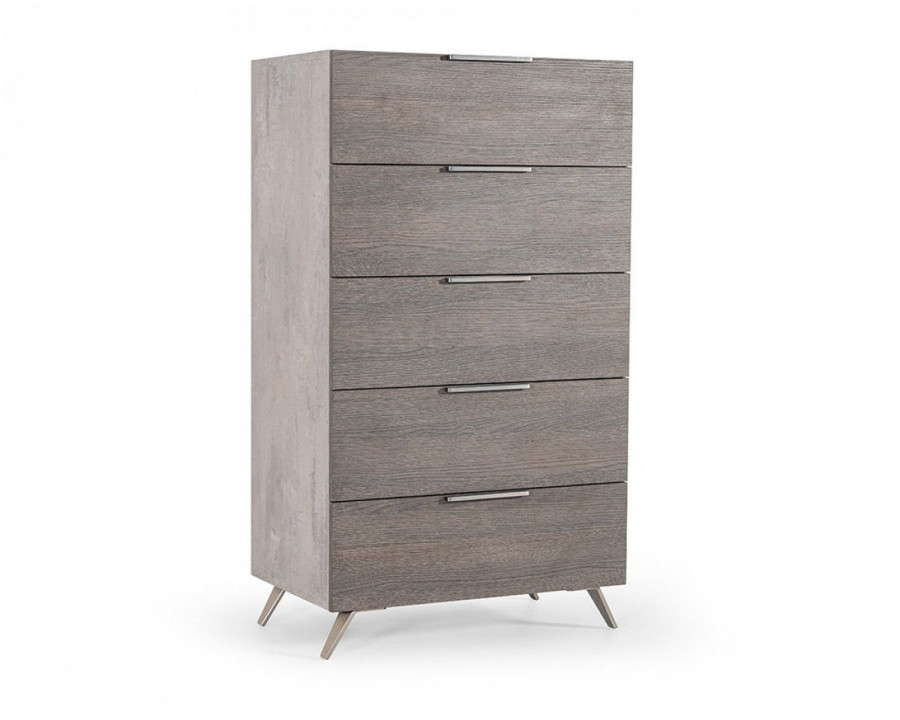 Jubilee - Brubon Modern Chest in Matte Grey/Faux Concrete Laminate