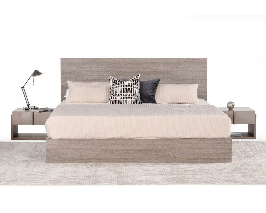 Jubilee March Modern King Size Bed - Oak Maranello Veneer