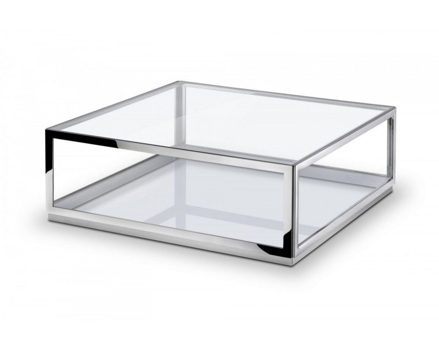 Jubilee - Wrickle Coffee Table in Stainless Steel/Glass