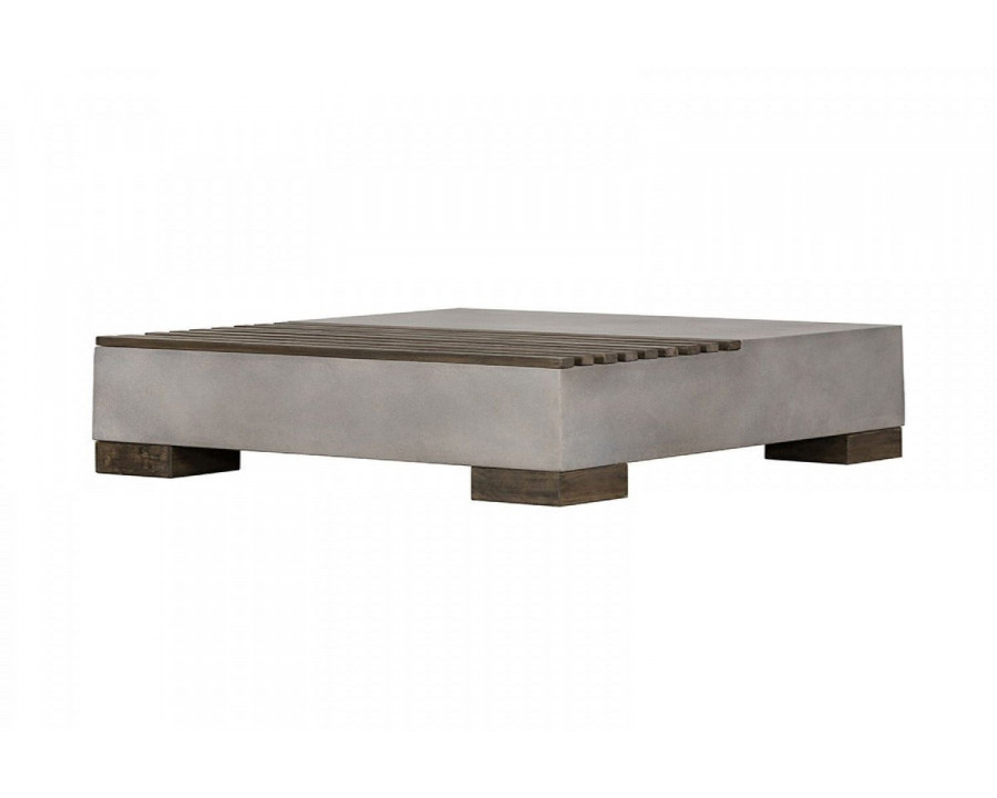 Jubilee - Deilo Modern Square Coffee Table in Concrete/Acacia