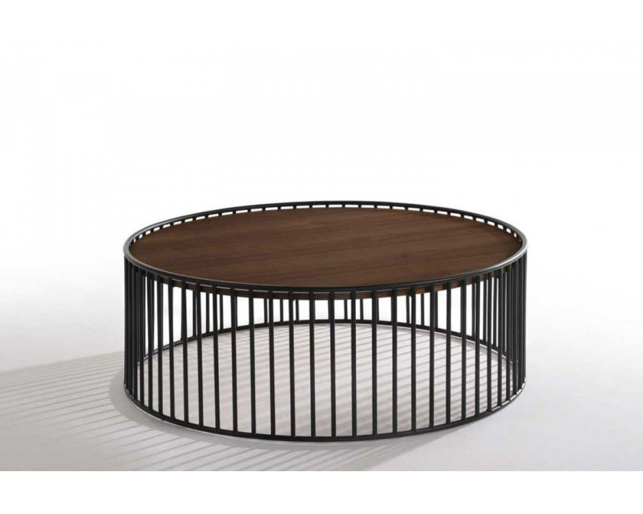 Jubilee - Bolom Modern Round Coffee Table in Walnut/Black