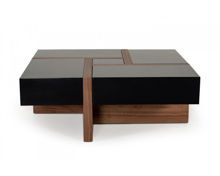 Jubilee - Mokiyo Modern Coffee Table in Black/Walnut