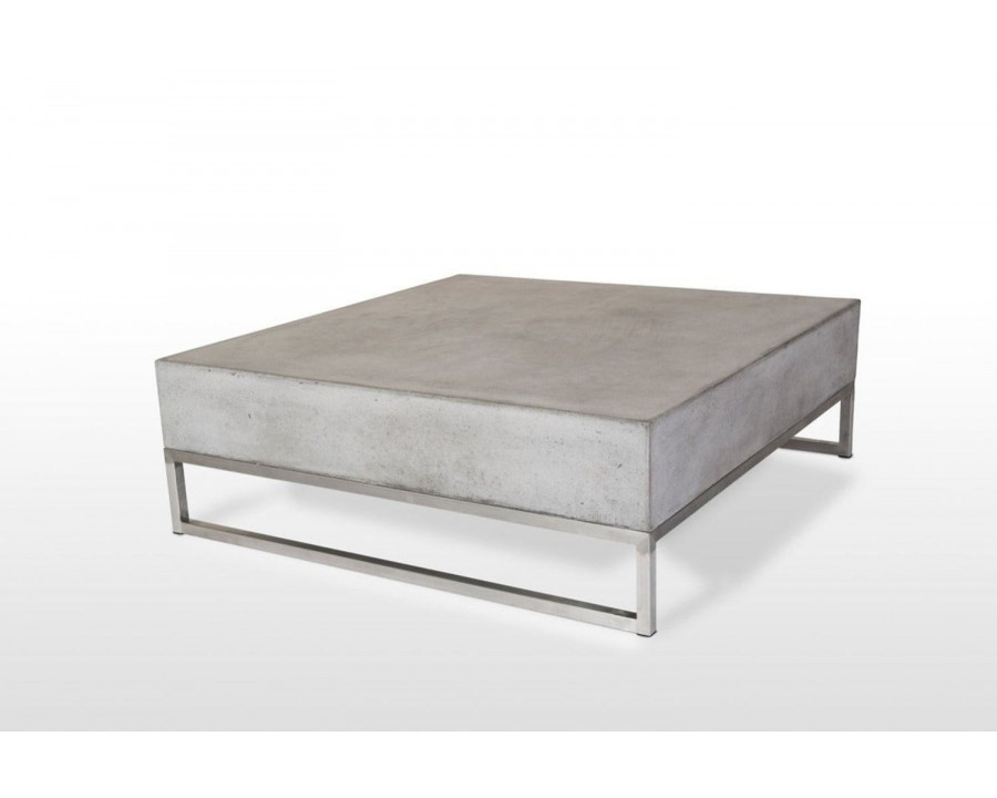 Jubilee - Durak Modern Square Coffee Table in Concrete/Stainless Steel