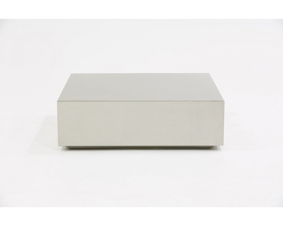 Jubilee - Antu Modern Coffee Table in Brushed Stainless Steel