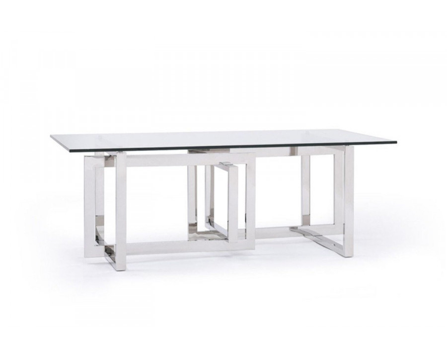 Jubilee - Valet Modern Coffee Table in Glass/Stainless Steel