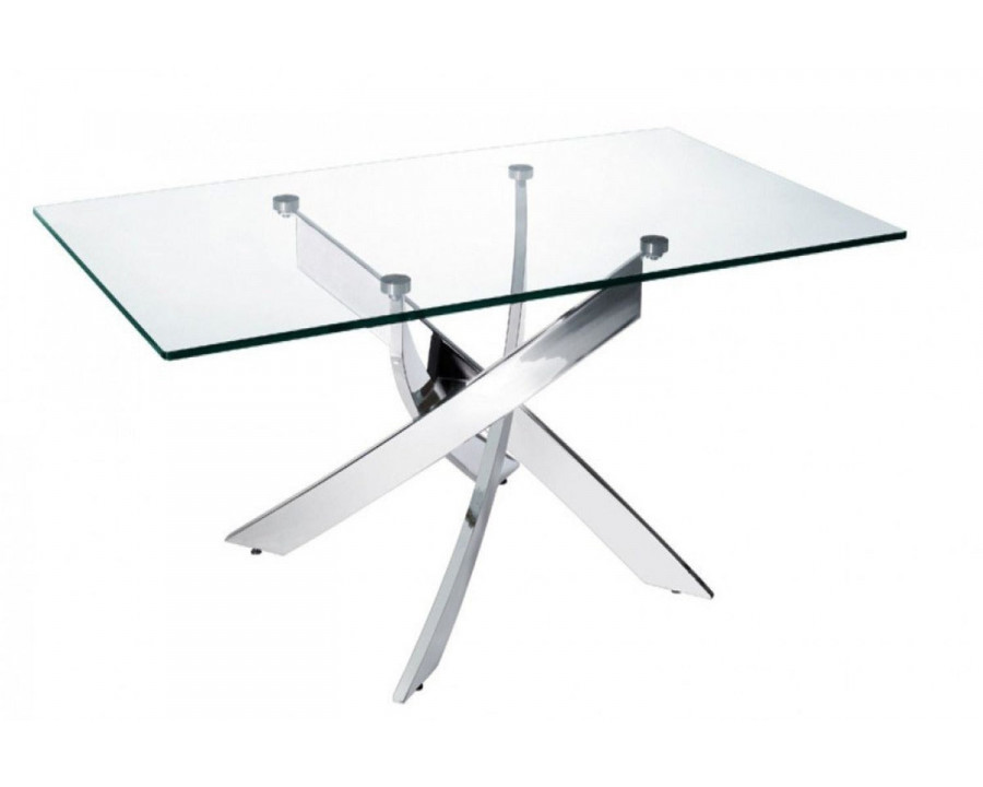 Jubilee - Porean Modern Coffee Table in Glass/Chrome