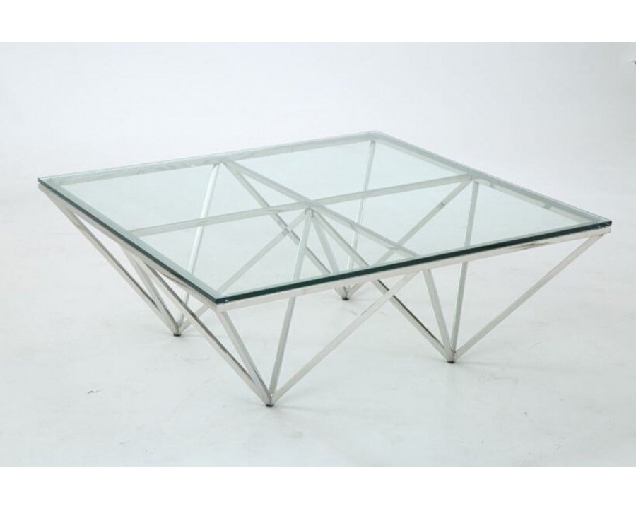 Jubilee - Nop Contemporary Coffee Table in Glass/Stainless Steel