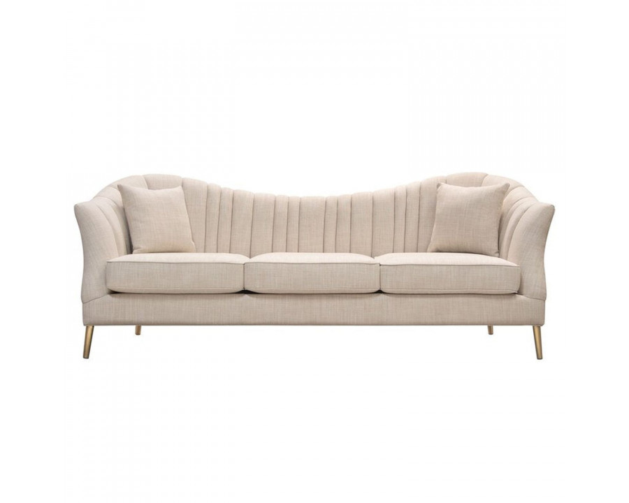 Jubilee - Abe Round Arm Sofa in Cream, Polyester