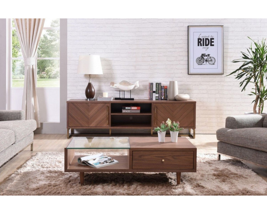 Jubilee - Modrest Cherry Modern TV Stand in Walnut