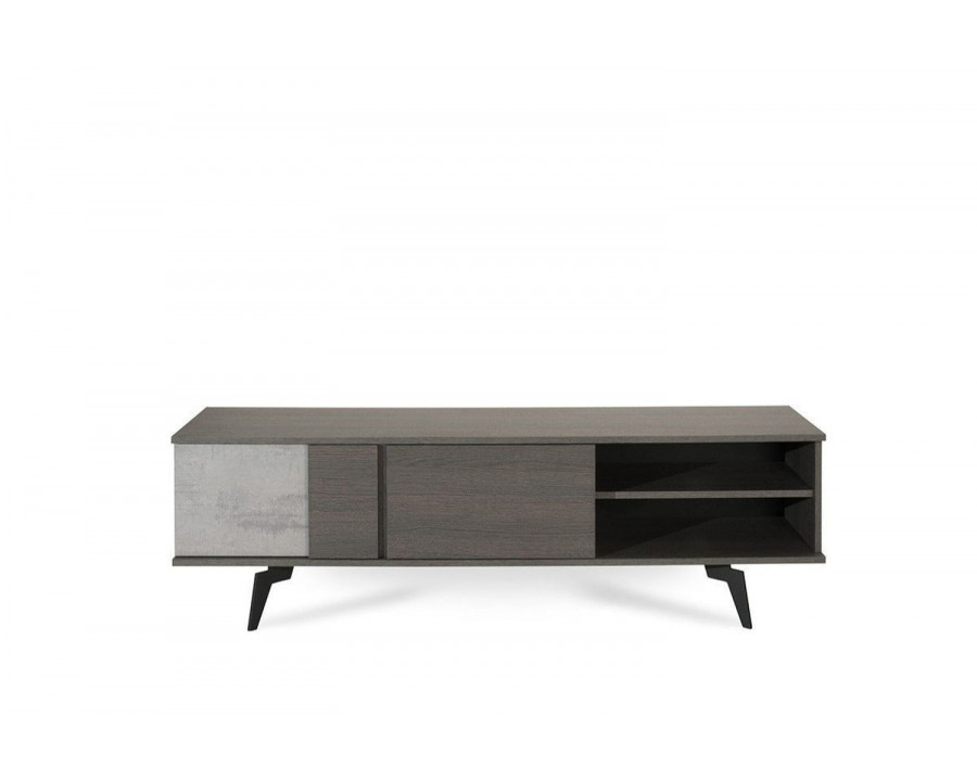 Jubilee - Nova Petrol Modern TV Stand in Faux Concrete/Matte Gray