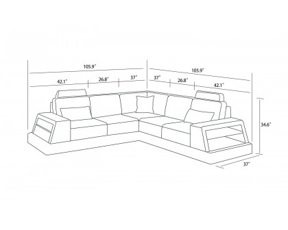 Jubilee - Civia Modern Futuristic Corner Sectional