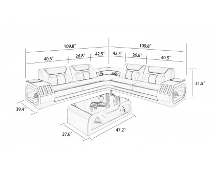 Jubilee - Omont Corner Sectional with Led