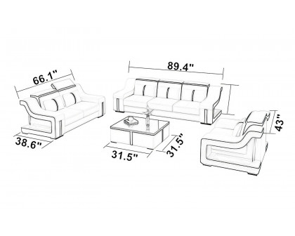 Jubilee - Lisa Sofa Set with Led