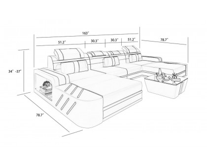 Jubilee - Ralutic Xl Sectional with Adjustable Headrest