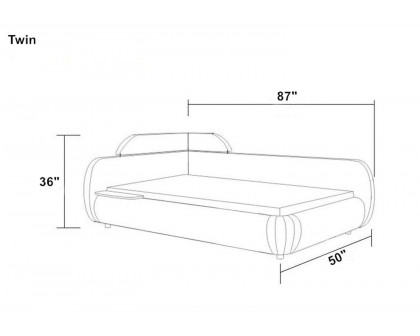 Jubilee - Dreams Youth Twin Size Right Hand Facing Bed