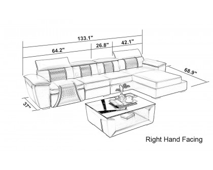 Jubilee - Uli Small Right Hand Facing Sectional with Chaise