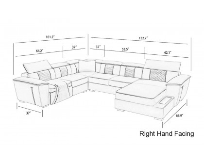 Jubilee - Uli Modern U-Shape Right Hand Facing Sectional