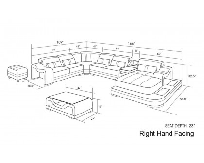 Jubilee - Sydney Large Right Hand Facing Sectional with Side Table