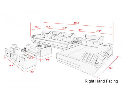 Jubilee - Omont Small Right Hand Facing Sectional with Chaise