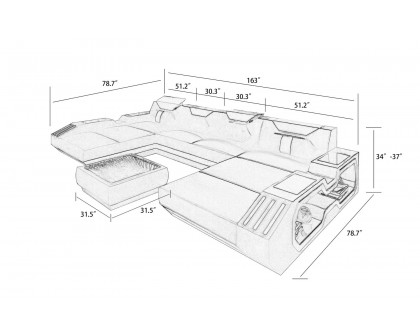 Jubilee - Sahara Xl Sectional with Side Storage