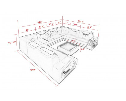 Jubilee - Sahara U-Shape Sectional