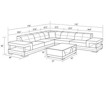 Jubilee - Winscombe Modern Sectional with Storage