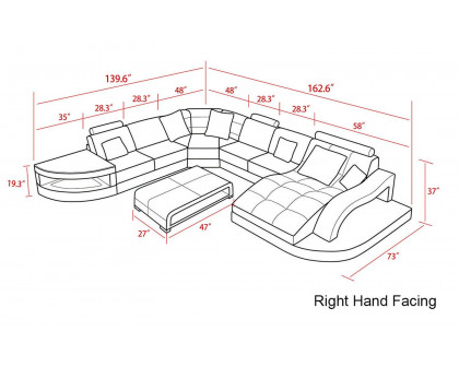 Jubilee - Navasota Large Right Hand Facing Sectional with Shape Chaise