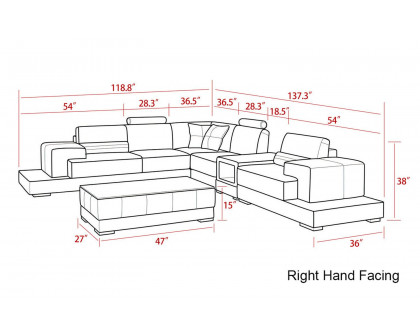 Jubilee - Shahzaib Right Hand Facing Sectional with Console