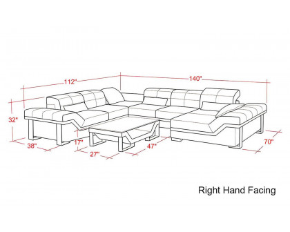 Jubilee - Pivot Large Right Hand Facing Sectional with Adjustable Headrest