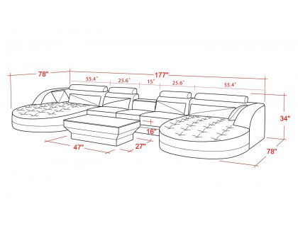 Jubilee - Geode Sectional with Shape Chaise