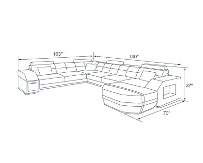 Jubilee - Bolinger Right Hand Facing Sectional with Storage