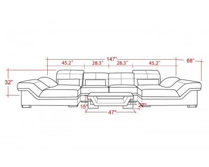 Jubilee - Kaniel Sectional with Adjustable Headrest