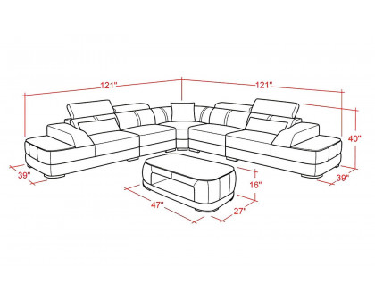 Jubilee - Niemi Corner Sectional with Cup Holders