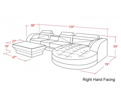 Jubilee - Skye Right Hand Facing Sectional with Shape Chaise