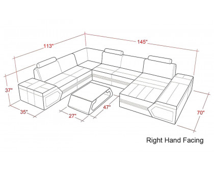 Jubilee - Lanz Modern Right Hand Facing Sectional with Chaise