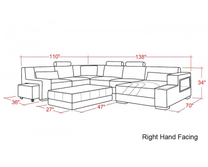 Jubilee - Lawrence Right Hand Facing Sectional with Ottoman