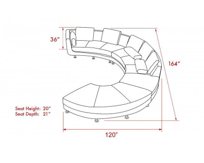 Jubilee - Freida Curve Shape Right Hand Facing Sofa