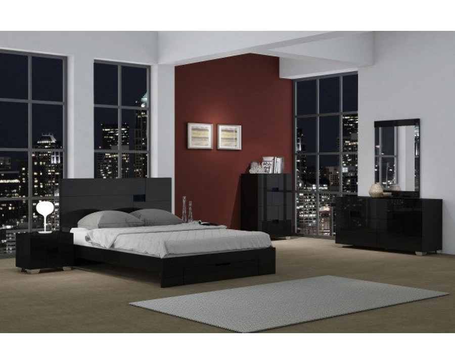 Jubilee Auburn Modern California King Size Bed - Black