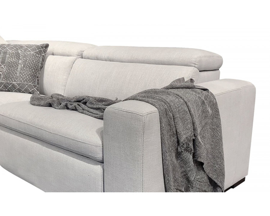 Jubilee Janet Modern Sectional with Recliner - Light Gray, Fabric