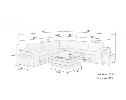 Jubilee - Heather Modern Sectional