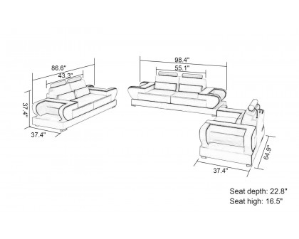 Jubilee - Mirak Modern Sofa Set