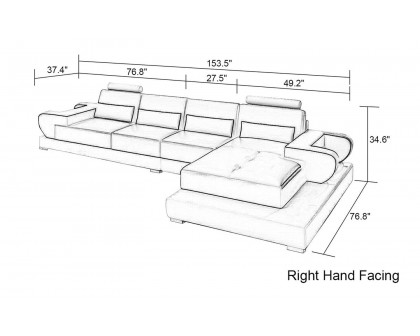 Jubilee - Mirak Small Modern Right Hand Facing Sectional