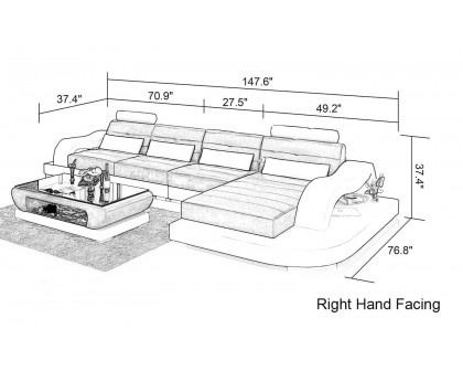 Jubilee - Nebula Small Modern Right Hand Facing Sectional