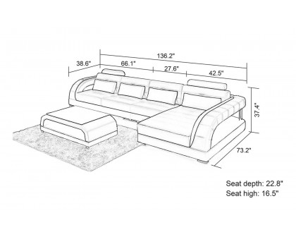 Jubilee - Lacus Small Modern Right Hand Facing Sectional